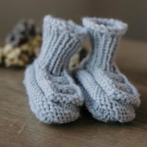 Baby Handmade Knit Booties - Crib Shoes